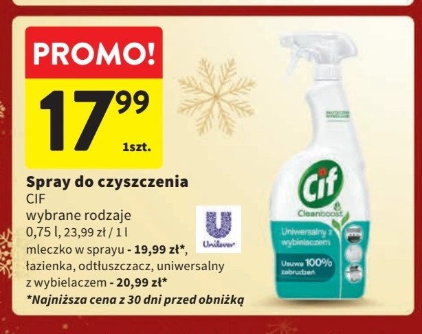 Spray do kuchni Cif power cream promocja