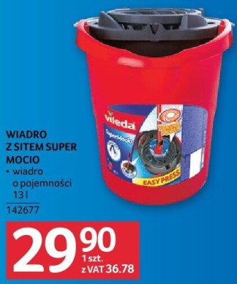 Wiadro z sitem super mocio Vileda promocja w Selgros