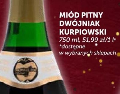 Miód pitny Dwójniak Kurpiowski promocja w Euro Sklep