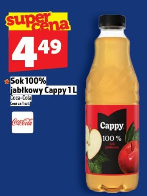 Sok 100% jabłkowy Cappy 1L promocja w TOPAZ