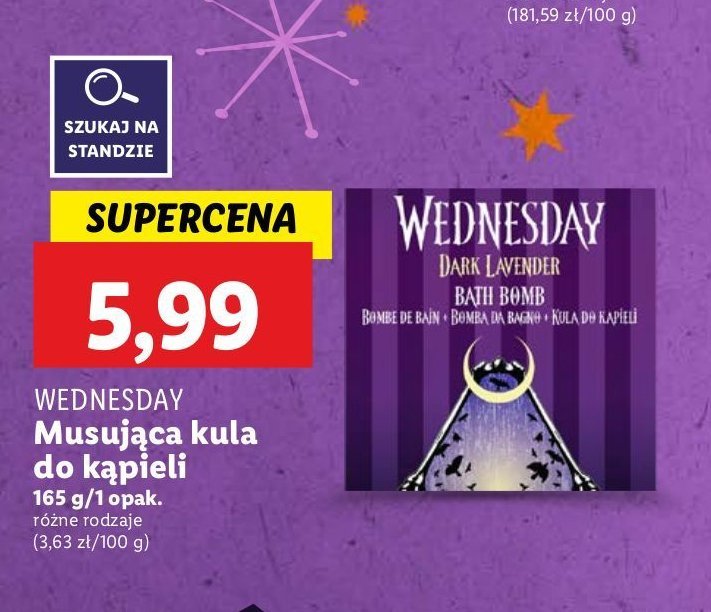 Kula do kąpieli dark lavender wednesday promocja