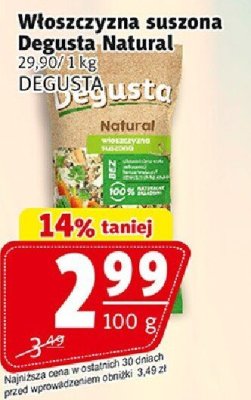 Włoszczyzna suszona Degusta Natural promocja w Prim Market