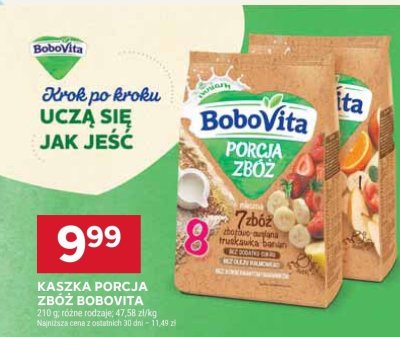 Kaszka Porcja zbóż BoboVita różne rodzaje promocja w Stokrotka