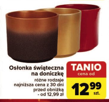 Osłonka doniczkowa świąteczna promocja w Carrefour