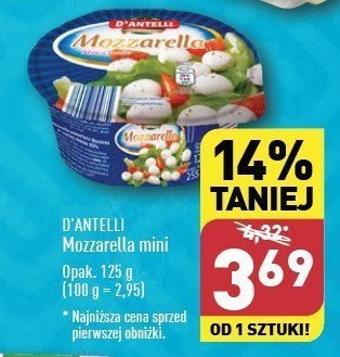 Ser mozzarella mini D'antelli promocja