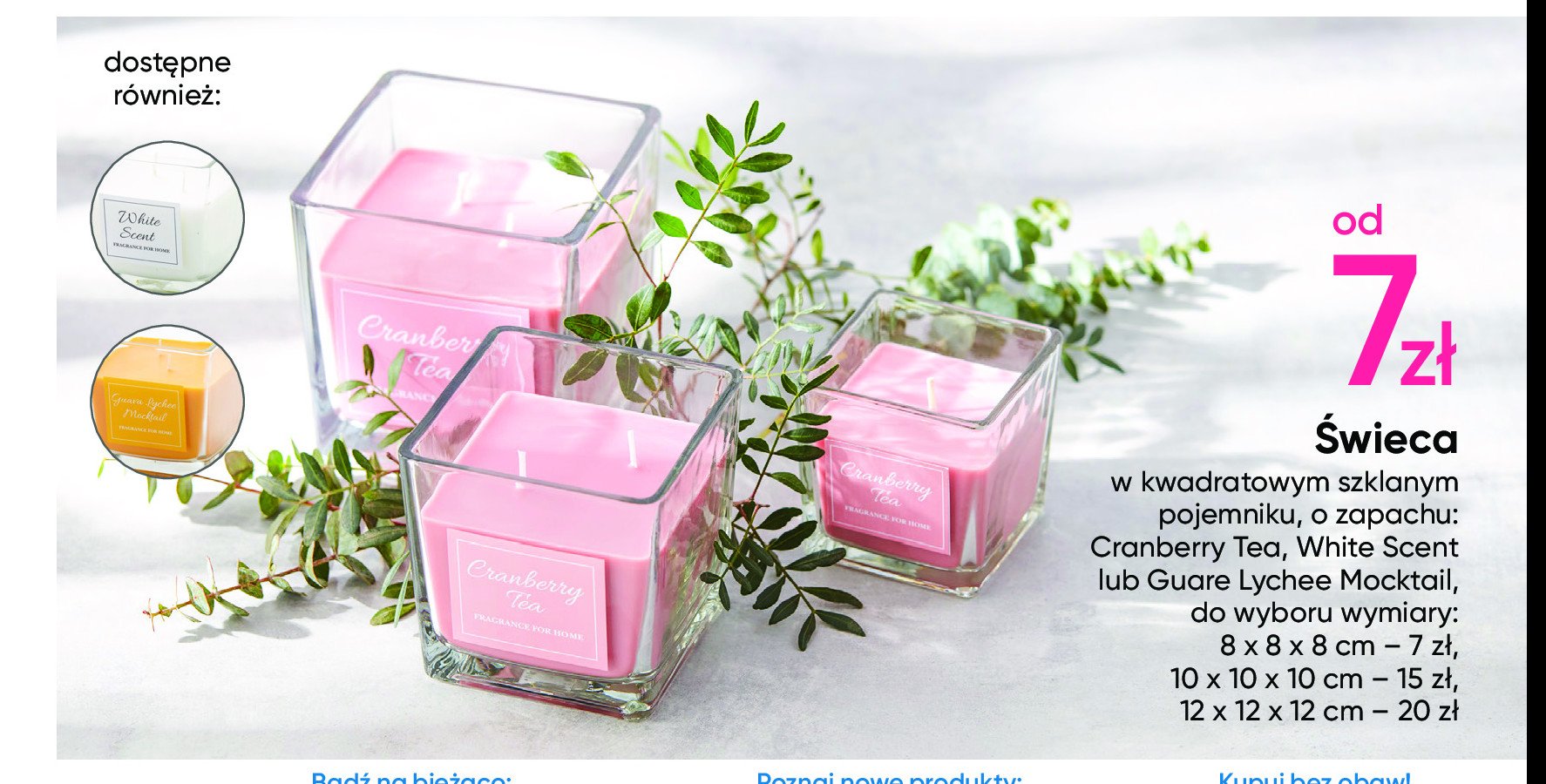 Świeca zapachowa 8 x 8 x 8 cm promocja