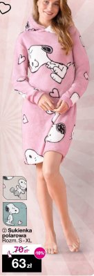 Sukienka polarowa PEANUTS Snoopy promocja w Woolworth