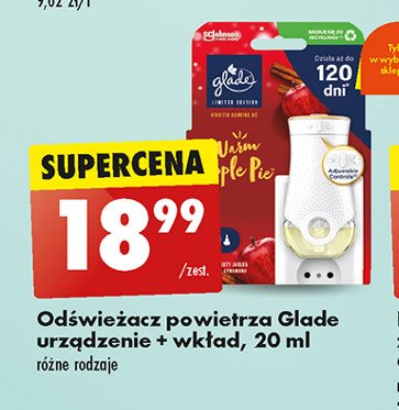 Urządzenie + wkład apple spice Glade by brise promocja w Biedronka