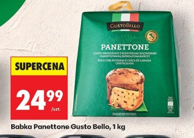 Babka Panettone Gusto Bello, 1 kg promocja w Biedronka
