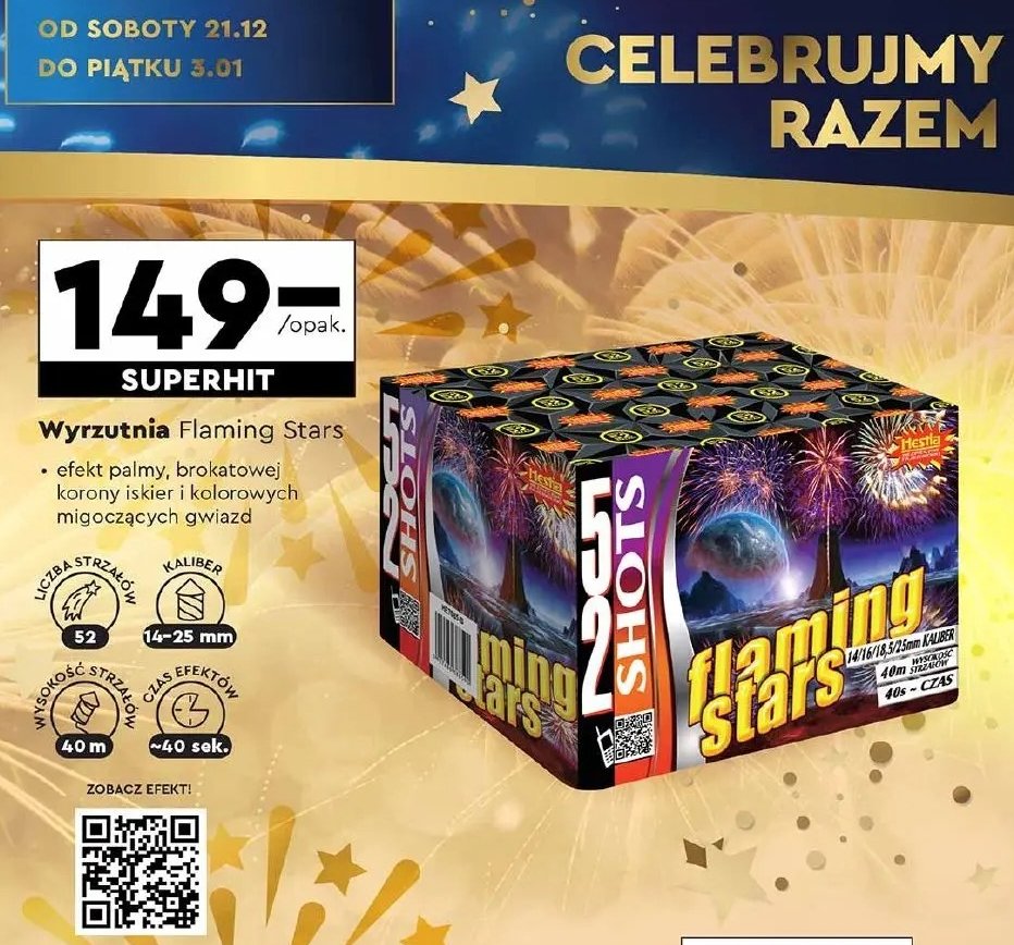 Wyrzutnia flaming stars Hestia promocja w Biedronka