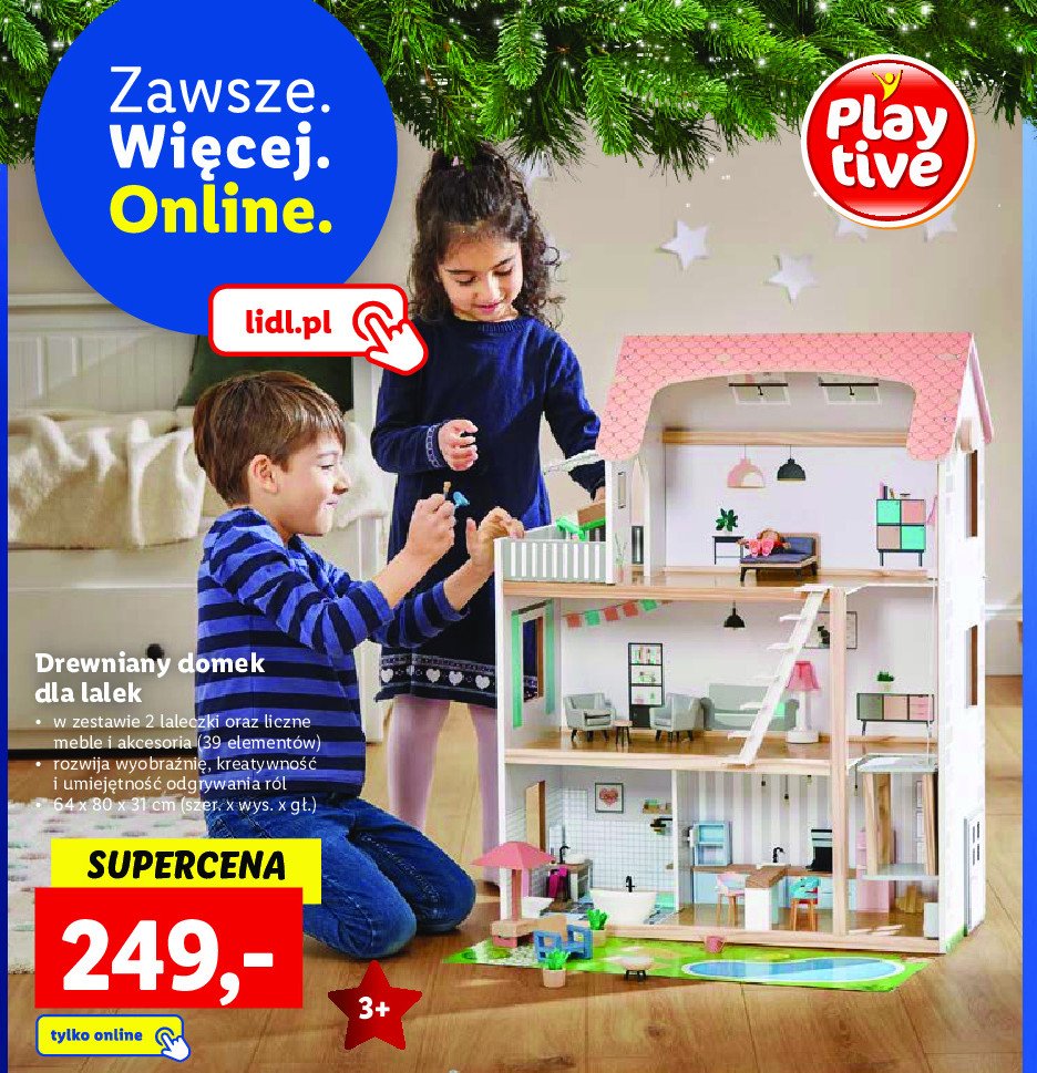 Drewniany domek dla lalek Play tive promocja