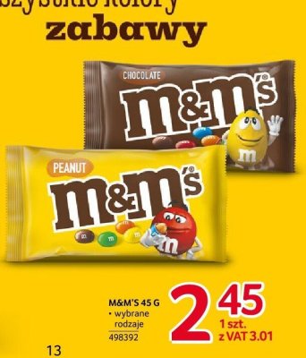 M&M's 45g promocja w Selgros
