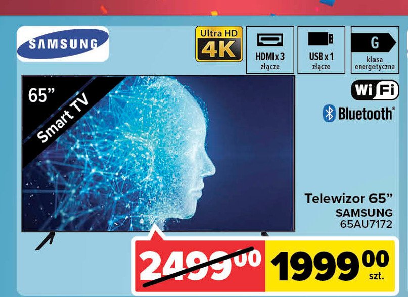 Telewizor 65" au7172uxxh Samsung promocja
