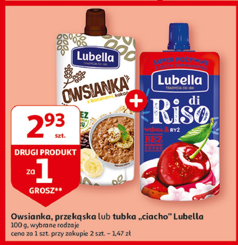 Deser wiśnia & ryż Lubella di riso promocja w Auchan