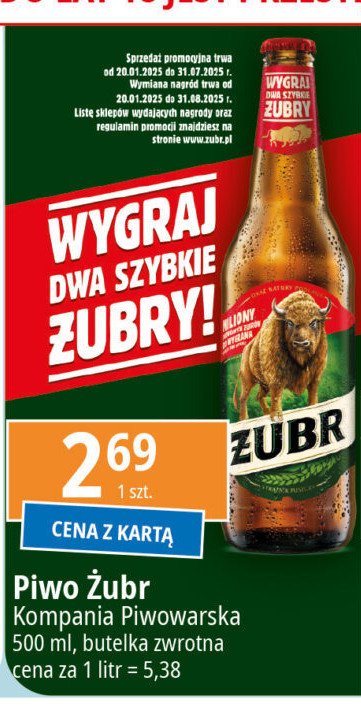 Piwo Żubr promocja w Leclerc