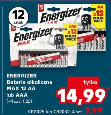 Baterie alkaliczne MAX 12 AA lub AAA promocja w Kaufland