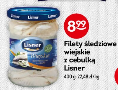 Filety śledziowe wiejskie w oleju z cebulką Lisner promocja