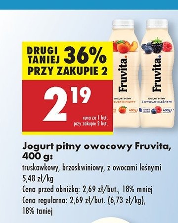 Jogurt brzoskwinowy Fruvita promocja
