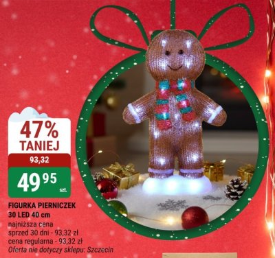 Figurka pierniczek 30 LED 40 cm promocja w bi1