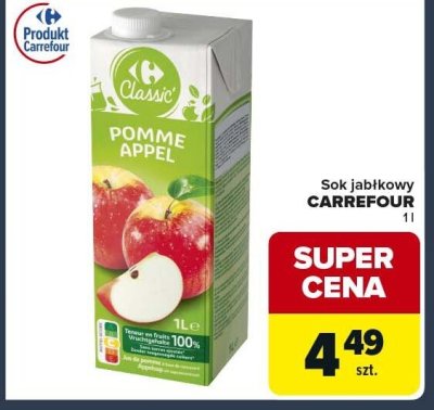 Sok jabłkowy Carrefour Classic promocja w Globi