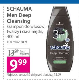 Szampon do włosów 3in1 Schauma for men promocja