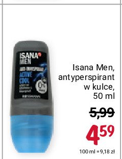 Dezodorant active cool Isana for men promocje