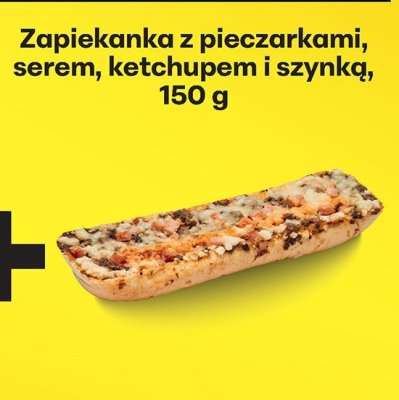 Zapiekanka z pieczarkami, serem, ketchupem i szynką, 150 g promocja w Biedronka