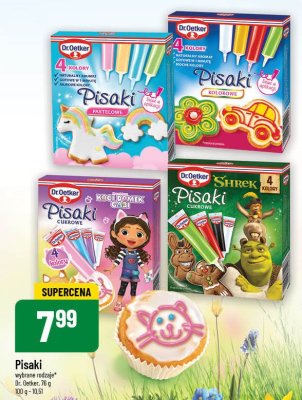 Pisaki cukrowe shrek Dr. oetker promocja