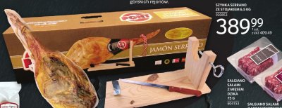 Szynka Serrano ze stojakiem 6,5 kg promocja w Selgros