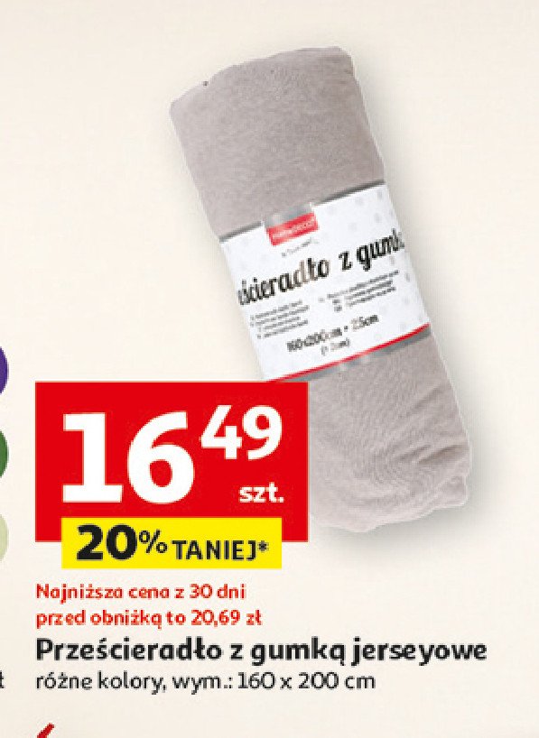 Prześcieradło jersey z gumką 160 x 200 cm promocja