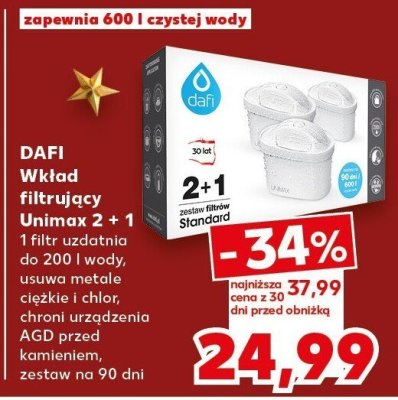 Wkład filtrujący Unimax 2 + 1  promocja w Kaufland