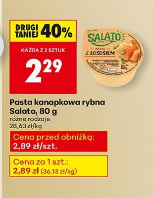 Pasta kanapkowa rybna Salato, 80 g, różne rodzaje promocja w Biedronka