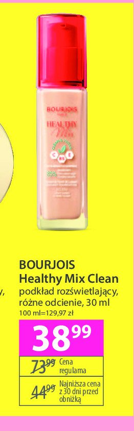 Podkład nr. 55 dark beige Bourjois healthy mix promocja w Hebe