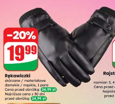 Rękawiczki materiałowe damskie / męskie promocja w Dino