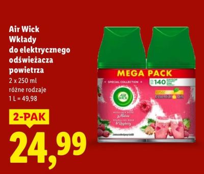 Wkłady do elektrycznego odświeżacza powietrza Air Wick różne rodzaje 2 x 250 ml promocja w Lidl