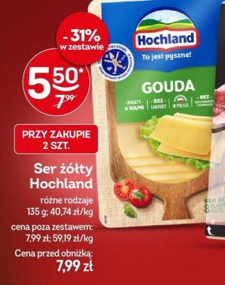 Ser żółty Hochland różne rodzaje promocja w Żabka