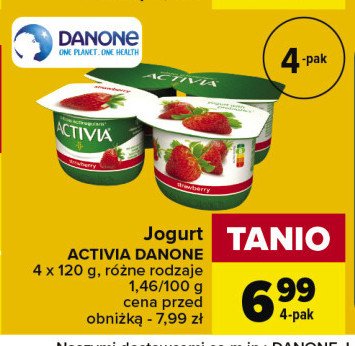 Jogurt truskawka Danone activia promocja
