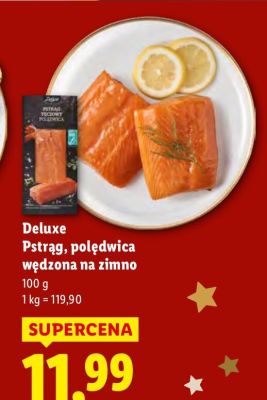 Pstrąg, polędwica wędzona na zimno Deluxe promocja w Lidl