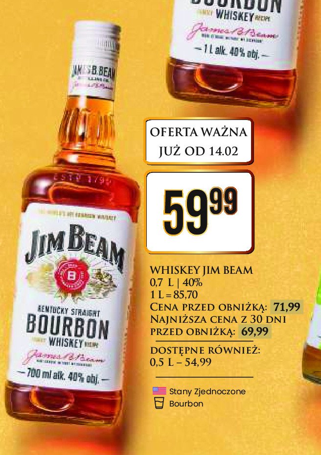 Bourbon Jim beam bourbon promocja w Dino