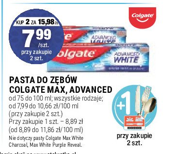 Pasta do zębów Colgate max white promocja