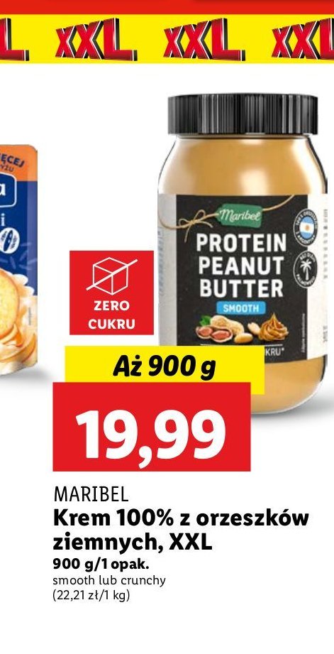 Masło orzechowe crunchy Maribel promocja w Lidl