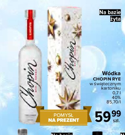 W贸dka kartonik Chopin rye promocja