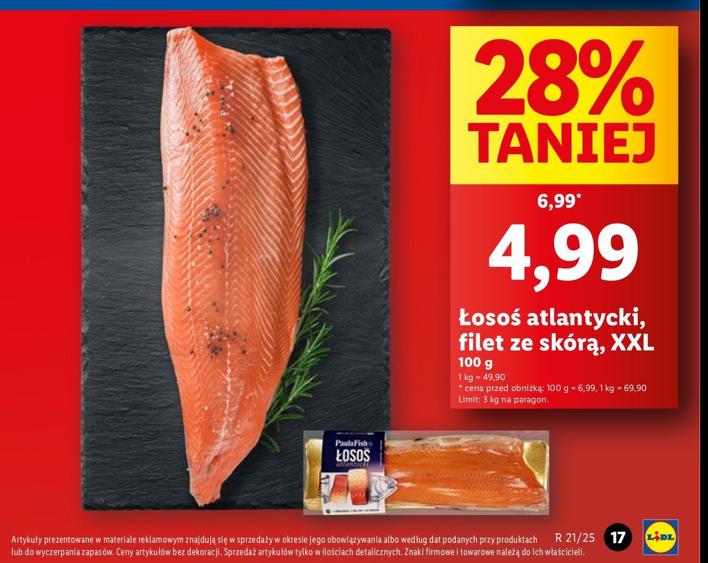 Łosoś atlantycki filet ze skórą Paula fish promocja