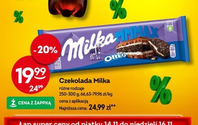 Czekolada Milka Oreo różne rodzaje 250-300g promocja w Żabka