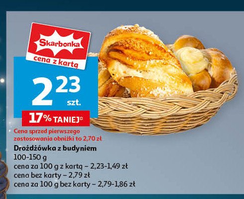 Droźdżówka z budyniem Auchan promocja w Auchan