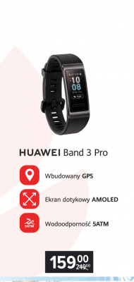 Smartband 3 pro czarny Huawei promocja