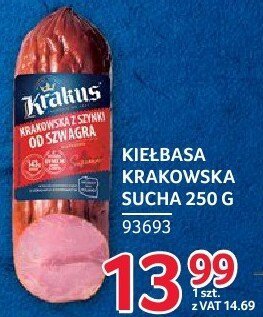 Kiełbasa krakowska sucha Krakus 250g promocja w Selgros