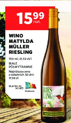 Wino Matylda muller riesling promocja