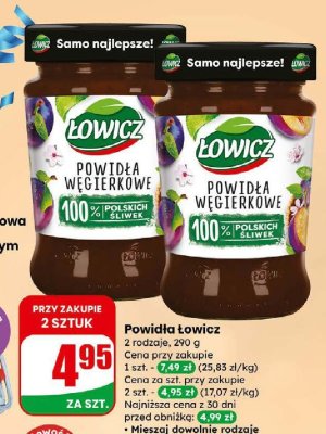 Powidła Łowicz węgierkowe promocja w Dino