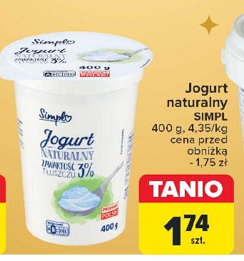 Jogurt naturalny Simpl promocja